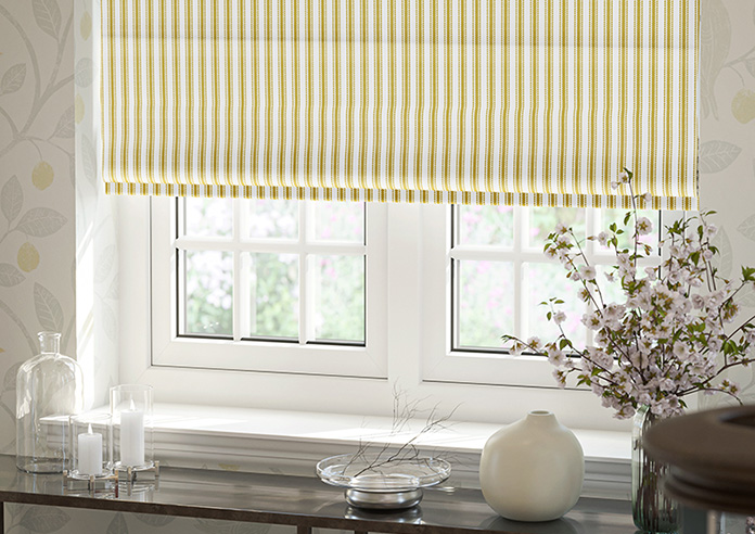 Lace Stripes, Saffron - Motorised Roman Blind - Image 5